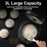 Panela elétrica de arroz MIDEA 3L: display digital inteligente, opções de menu versáteis